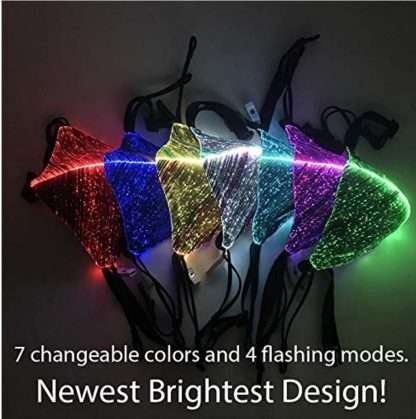 Оптоволоконная LED Маска для Взрослых - Белая — изображение 3